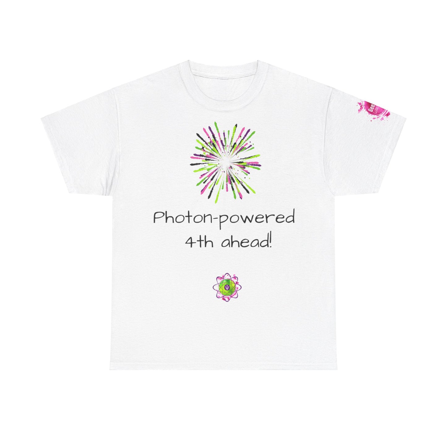 2024 US Independence Day Special Edition: Unisex heavy cotton tee "Photon-powered 4th ahead!"