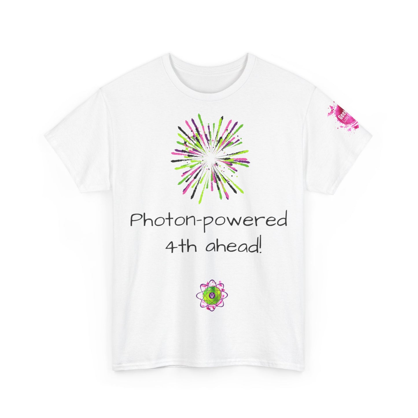 2024 US Independence Day Special Edition: Unisex heavy cotton tee "Photon-powered 4th ahead!"