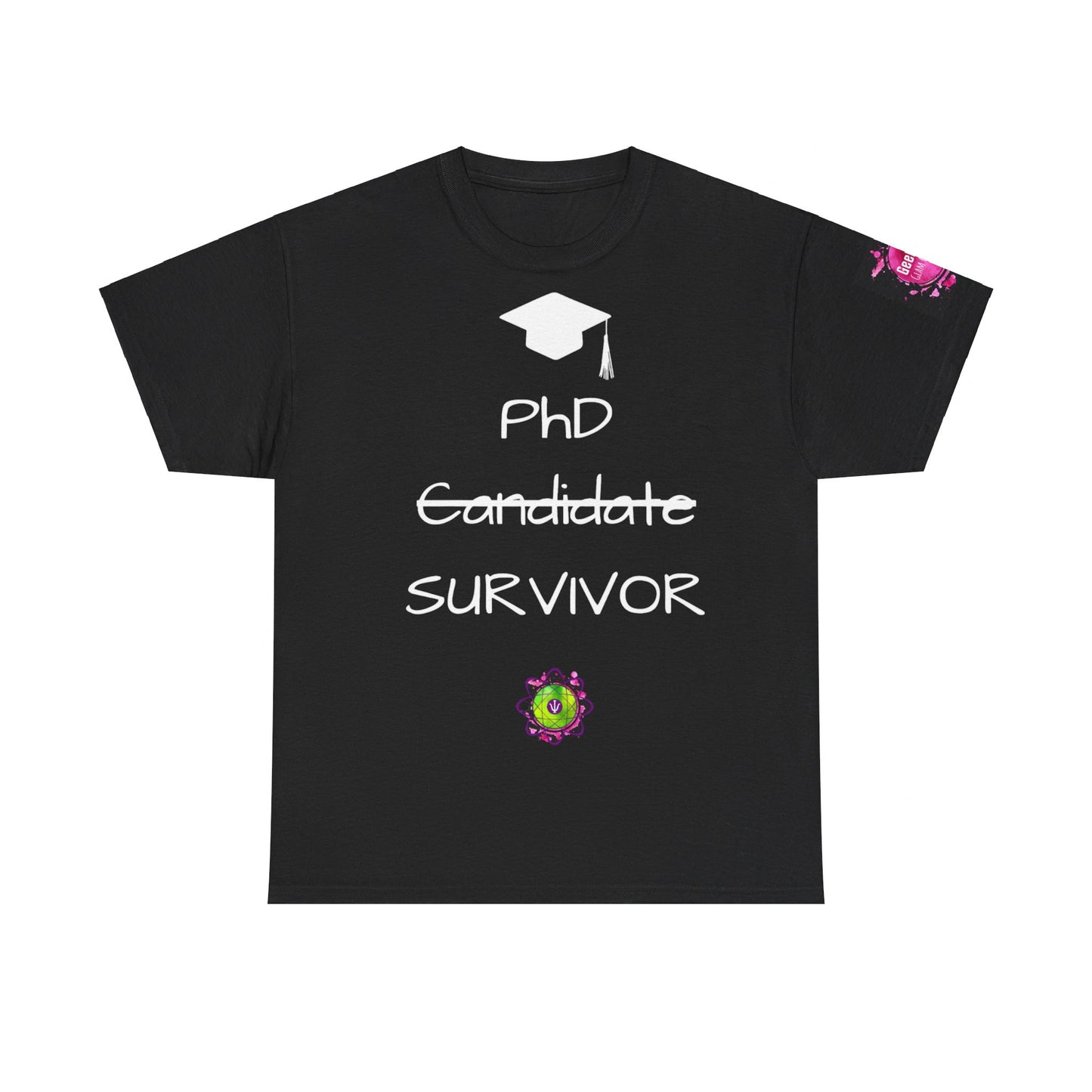Unisex heavy cotton tee "PhD Survivor""
