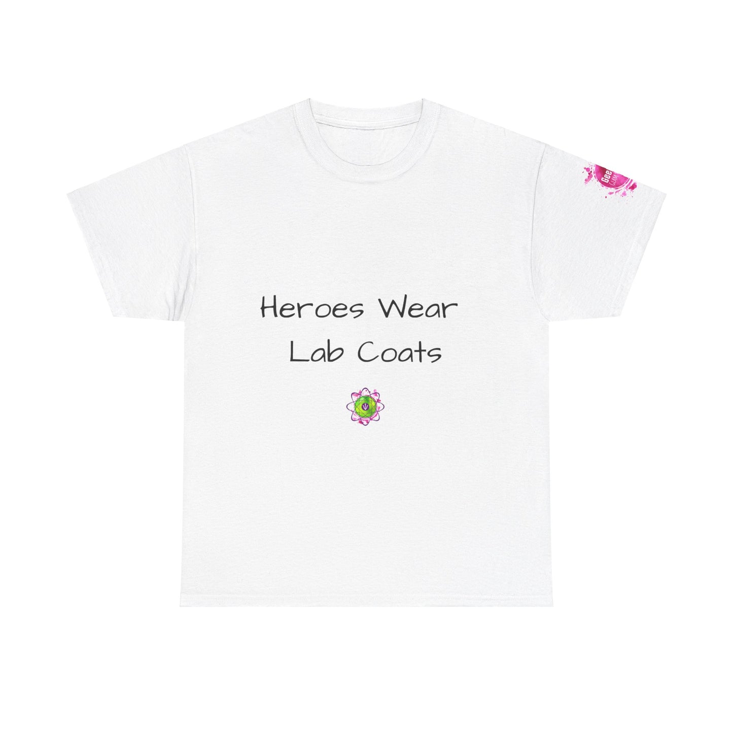 Unisex heavy cotton tee "Heroes Wear Lab Coats"