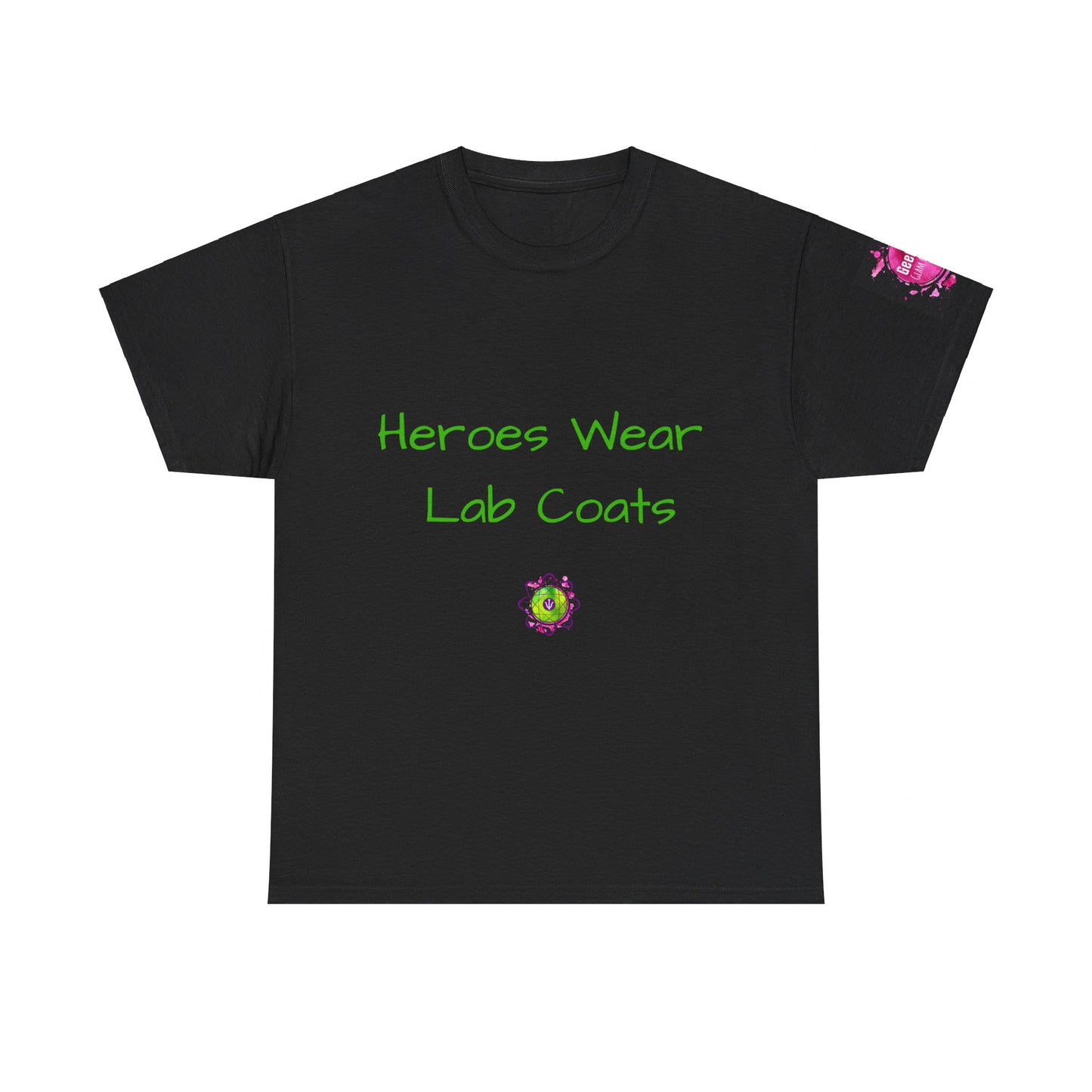 Unisex heavy cotton tee "Heroes Wear Lab Coats"