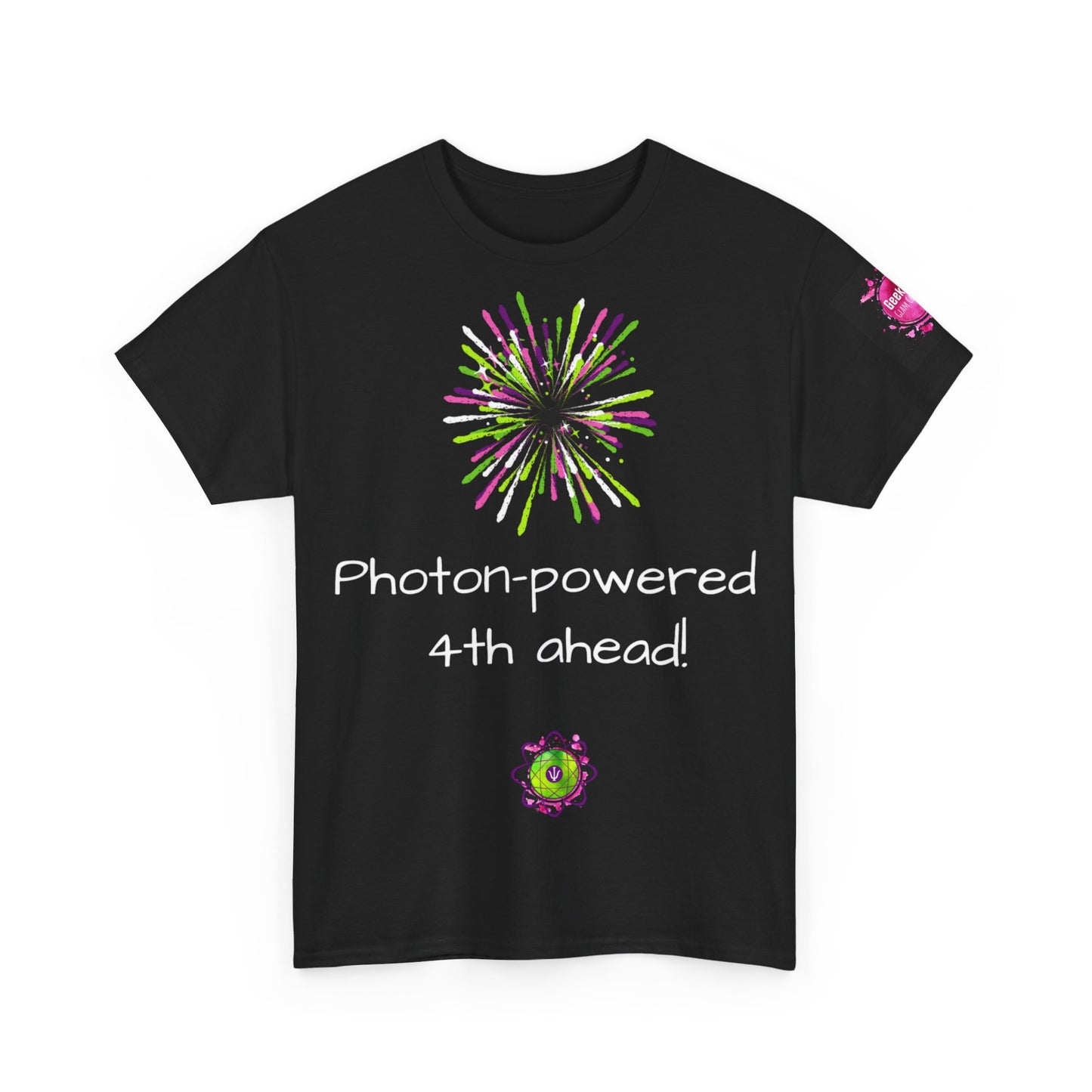 2024 US Independence Day Special Edition: Unisex heavy cotton tee "Photon-powered 4th ahead!"