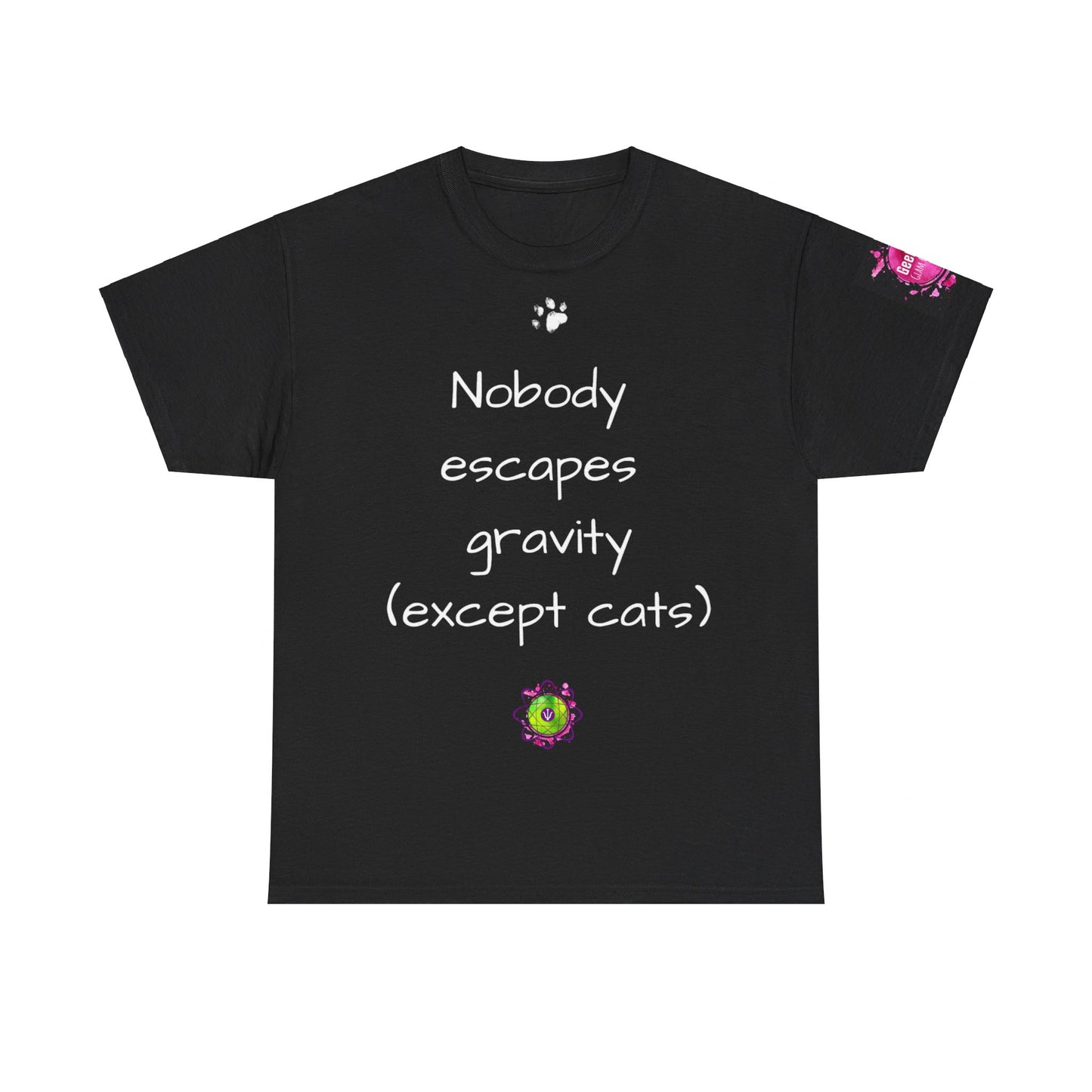 Unisex heavy cotton tee "Nobody escapes gravity""