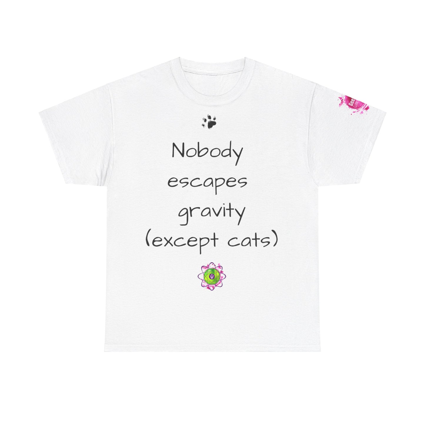 Unisex heavy cotton tee "Nobody escapes gravity""