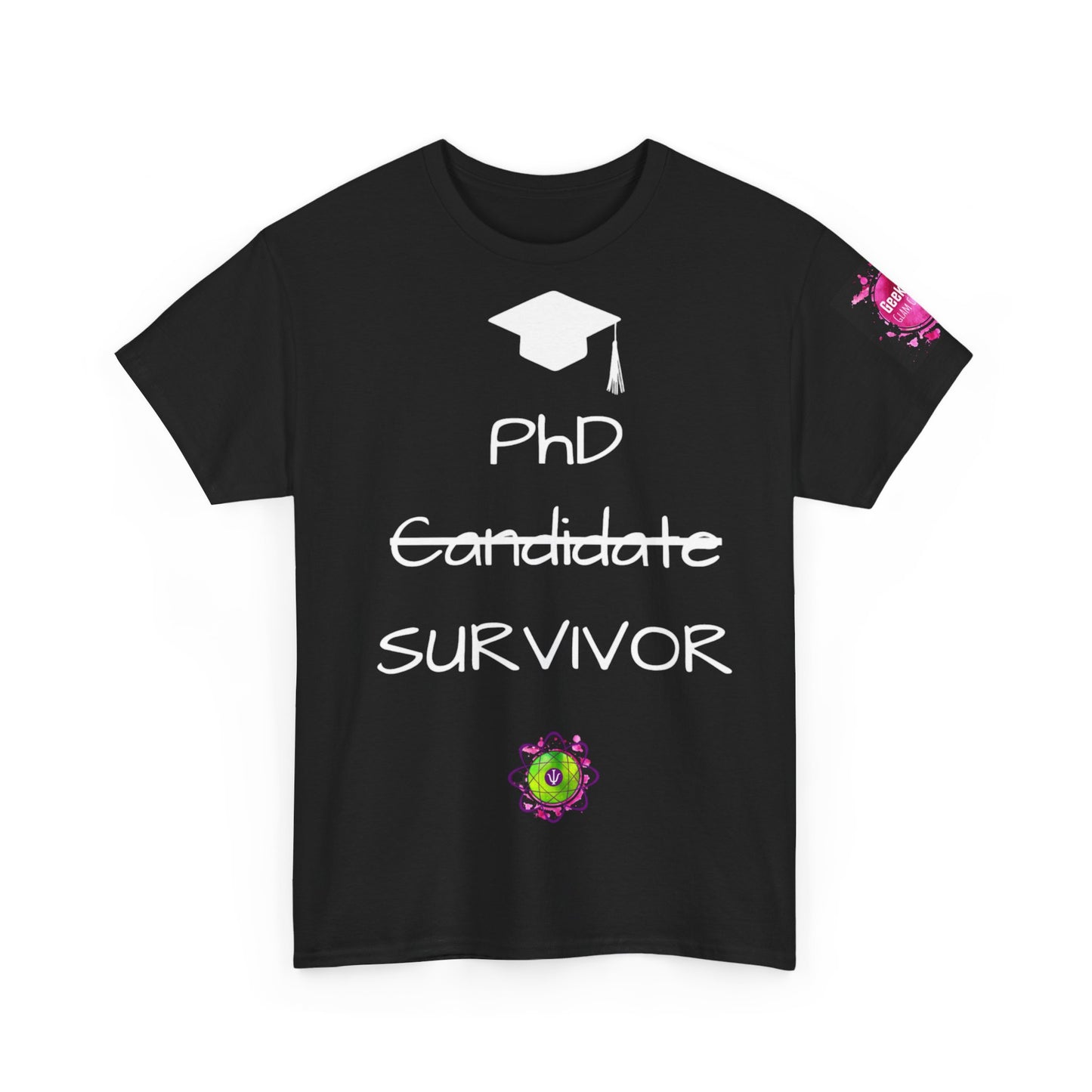 Unisex heavy cotton tee "PhD Survivor""
