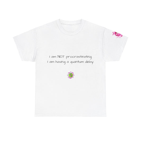 Unisex heavy cotton tee "Quantum Delay"""