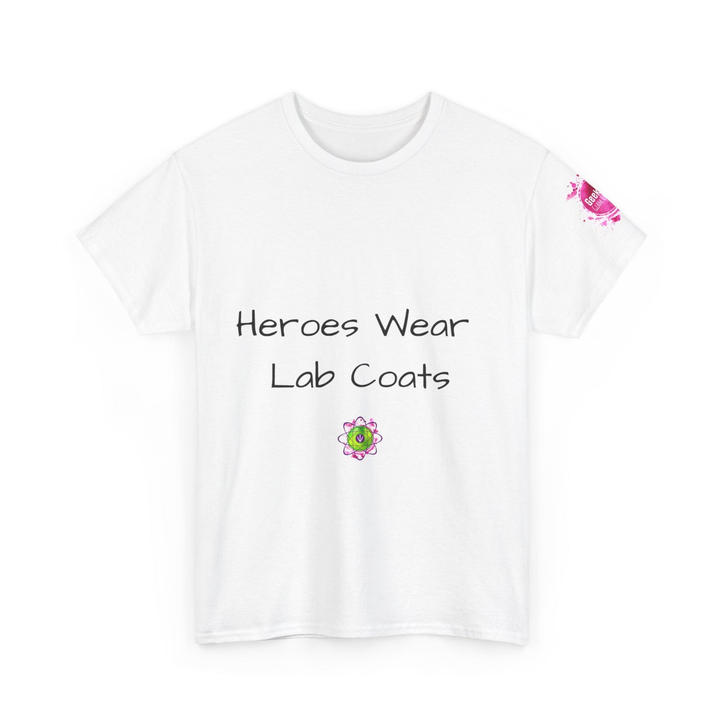 Unisex heavy cotton tee "Heroes Wear Lab Coats"