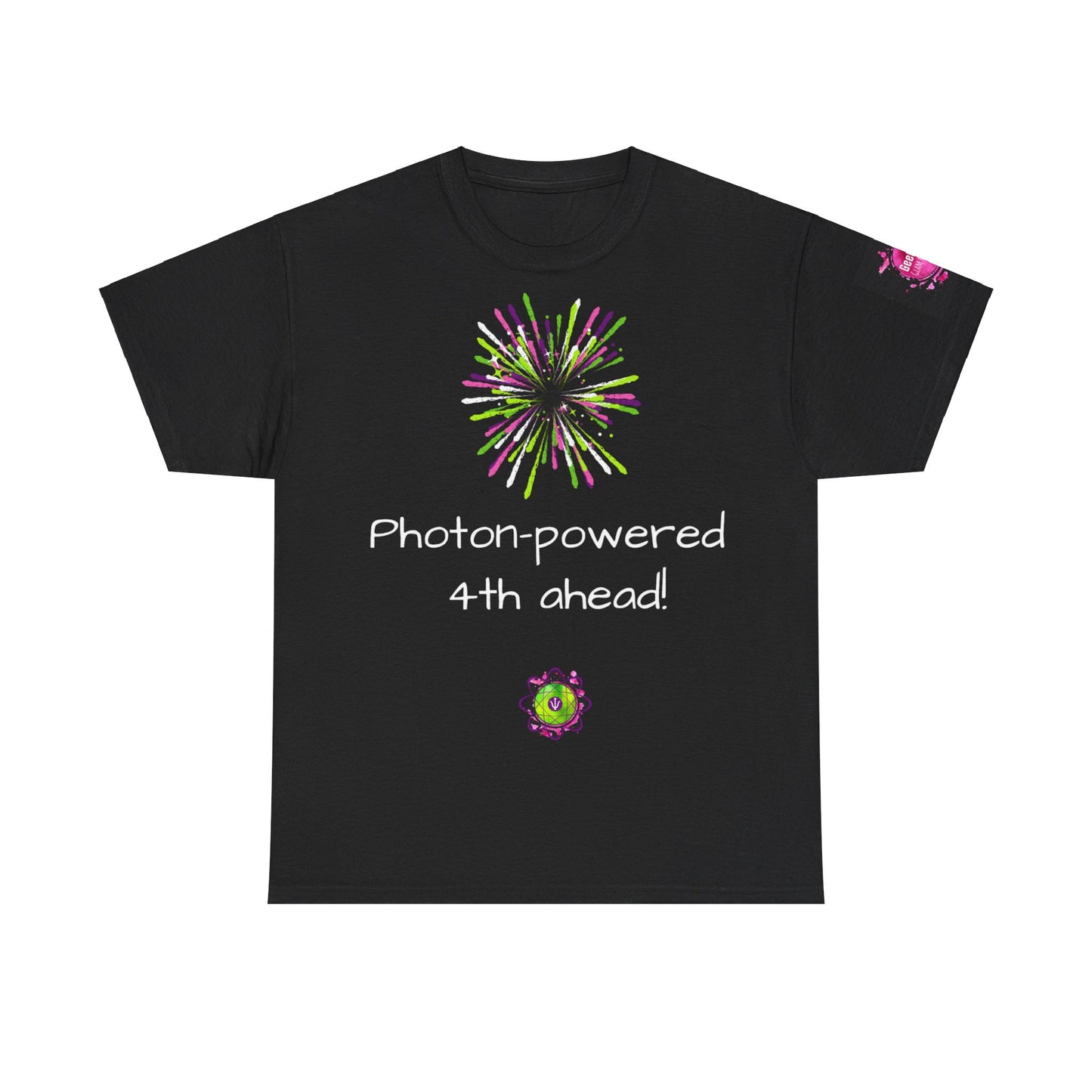 2024 US Independence Day Special Edition: Unisex heavy cotton tee "Photon-powered 4th ahead!"