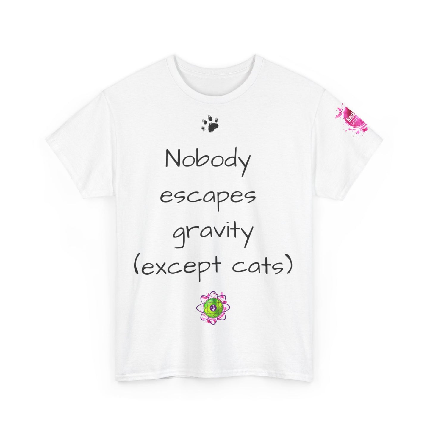 Unisex heavy cotton tee "Nobody escapes gravity""
